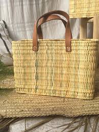 Bahamian straw basket bag